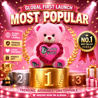 Grosir Pabrik OEM ODM MOQ 200 Boneka Beruang Teddy Lembut untuk Hadiah Romantis Hari Valentine untuk Pacar