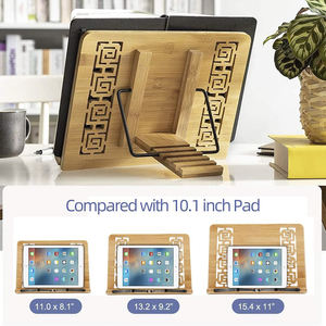 Organisateurs de bureau portables réglables légers <span class=keywords><strong>livre</strong></span> de <span class=keywords><strong>cuisine</strong></span> support de <span class=keywords><strong>livre</strong></span> en bambou support de <span class=keywords><strong>livre</strong></span> de repos de lecture pour étudiant ami de famille - Product Image 6