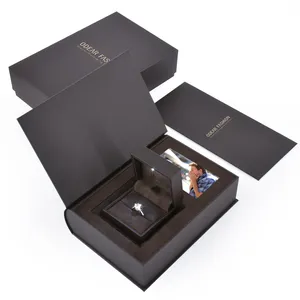 Scatola di anelli Video di lusso elegante e personalizzata confezione regalo di nozze - Product Image 6