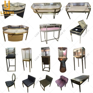 Escaparate de joyería vintage personalizado con iluminación LED Diseño simple para mostrador de tienda Envío rápido Imagen incluida - Product Image 1