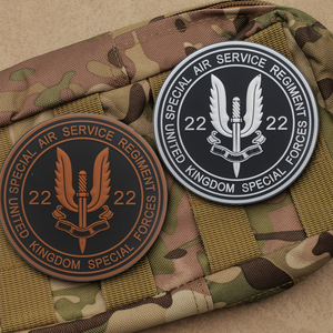 SAS AIR SERVICE REGIMENT 2D PVC Clothing Round Sward With WING DARES WINS <strong>UK</strong> Tactical Backpack DIY Durable PVC Labels - Product Image 2