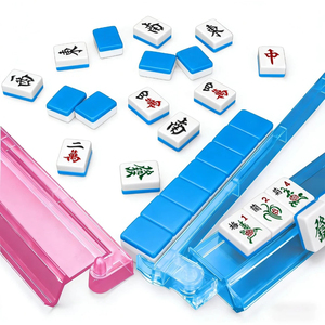 MeldVerse Luxury Mahjong Racks Pushers-All One American Style Durable Four-Color Acrylic Trays Integrated Arms Storage Bag - Product Image 3