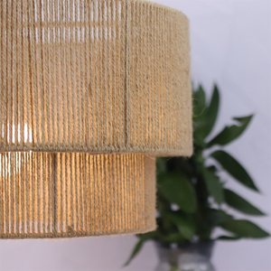 Lampada da Soffitto Semi-Incasso Stile Boho Farmhouse Joyinled, Doppio Strato 17.7\", <span class=keywords><strong>Paralume</strong></span> <span class=keywords><strong>in</strong></span> <span class=keywords><strong>Corda</strong></span> di Canapa Naturale per Interni - Product Image 4