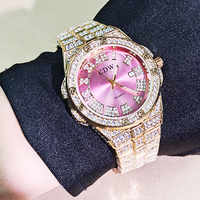 Montres pour femmes roses, montre de luxe pour hommes, montre à quartz hip-hop pour femmes, bijoux cadeaux, montre-bracelet pour homme, montre en diamant, montre-bracelet pour femme, relojes