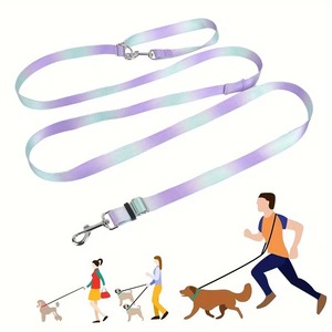 Correa para Perro de 300 cm con Anillas en D, Correas con Degradado de Color, Hebilla de Metal, Lona de Poliéster, Correa de Tracción con Doble Asa - Product Image 5