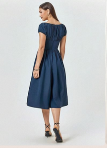 Vestido de Verano para Mujer, Estampado Floral, de Algodón, Corte en A, Informal, Transpirable, Ecológico, Elegante, para Uso Diario - Product Image 3