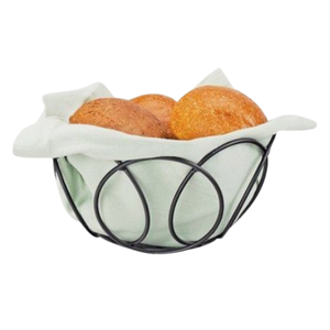 ผู้ค้าส่งตะกร้าขนมปังโลหะเหล็กสีดําใช้ที่โต๊ะในครัวที่บ้านสําหรับเสิร์ฟและจัดเก็บขนมปังสด - Product Image 3