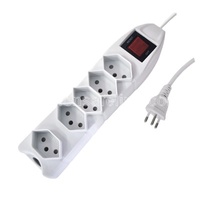 Prise électrique multifonctionnelle suisse à 5 voies avec interrupteur, protection contre les surcharges, vente chaude