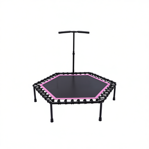 Trampolín Elástico Rosa de 45 Pulgadas (114 cm) con Reposabrazos, Categoría de Producto: Trampolines - Product Image 1