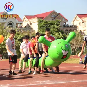 Colorful Adult Or Kid Outdoor Sport Game Team Building Games Large Racing Tube For Ride inflatable cater pillars games