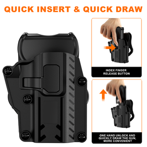 Étui universel pour plus de 400 modèles, étui tactique en nylon compatible avec G17 G19 G43 XD 1911 P320 <span class=keywords><strong>CZ75</strong></span> P226 92FS PX4, prise en charge du logo personnalisé - Product Image 3
