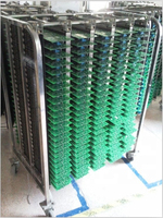 Chariot de Circulation ESD personnalisable en PCB, chariot de rangement pour assiettes PCB/caddie, 12 pièces