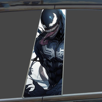 Autocollants de voiture imperméables de dessin animé pour pilier B, couvre-colonne centrale de voiture, décorations en vinyle, accessoires