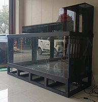 Aquarium carré en verre Jiluo Koi, filtres intégrés latéraux et supérieurs à trois couches, ultra-blanc, sans changement d'eau, grand modèle pour salon