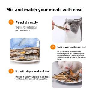 ขนมแมวอบแห้งแบบแช่แข็ง  ปลาชิแช่แข็งแบบอบแห้ง ขายส่งขนมสัตว์เลี้ยงแบบอบแห้ง ขนมสุนัข อาหารสุนัข ปลาคาเปลนอบแห้งแบบแช่แข็ง - Product Image 6