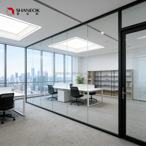 Cloison de séparation en verre pliable et mobile - Séparateur amovible sans cadre en aluminium - Product Image 3