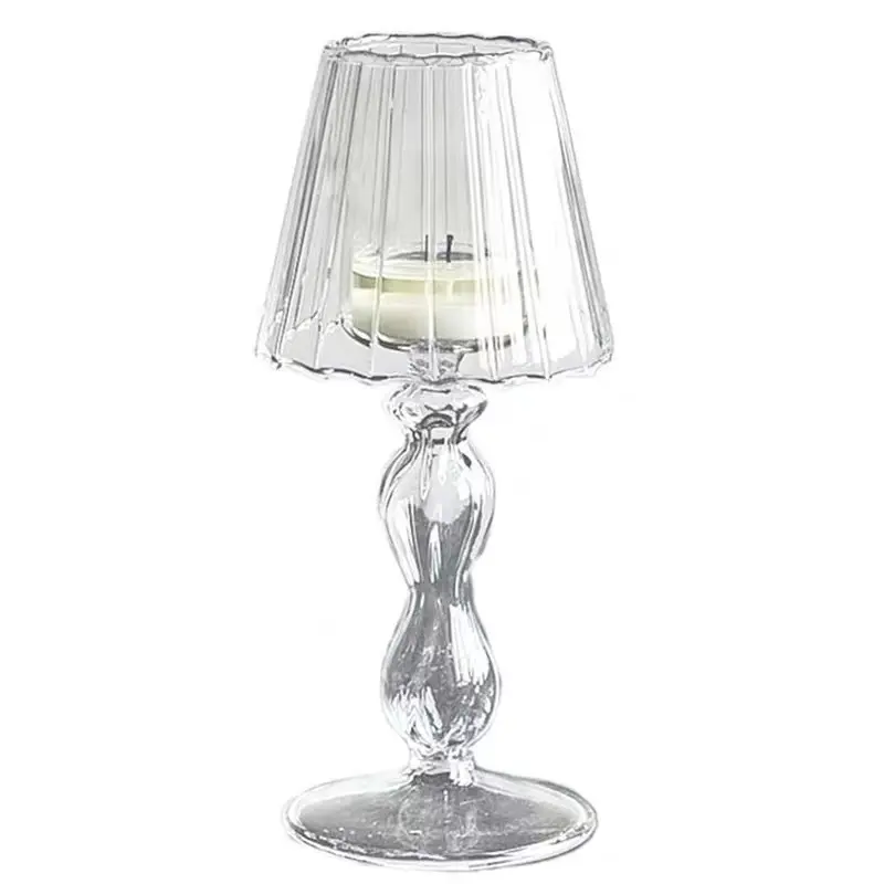 Dekorative Kristallglas Tee licht Kerzenhalter Tisch lampe Votiv Kerzenhalter