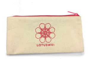 Sac de cosmétiques de beauté personnalisé, pochette à fermeture éclair en toile de coton avec logo personnalisé - Product Image 5