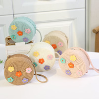 Sac bandoulière portable tissé à la main pour enfants style bohème, jolie pochette porte-monnaie pour enfants, collection printemps-automne, vente en gros