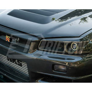 Toma de Aire para Faros Delanteros de Fibra de Carbono Seca R34 para Nissan R34 GTR GTT 1998-2002 - Product Image 1