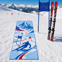 Serviette de sport en coton 100% pour le slalom de ski, impression numérique personnalisée, OEM ODM, logo personnalisé, matériau à séchage rapide, haute qualité
