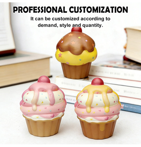 Juguete Antiestrés con Forma de Helado al por Mayor, OEM/ODM, Logotipo Personalizado, Regalo Promocional, Juguete Sensorial para Aliviar el Estrés, Juguetes Blandos para Apretar - Product Image 4