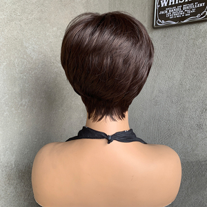 วิกผมสั้นทรงพิกซี่สีน้ำตาลดำ รุ่น ZY-<span class=keywords><strong>299</strong></span> ยี่ห้อ LIWANGLONG ผลิตจากเส้นใยทนความร้อนสูง พร้อมหน้าม้า - Product Image 3