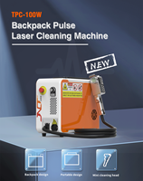TPC-100W Nouvelle machine de nettoyage laser à impulsions à fibre portative refroidie par air pour l'élimination de la rouille, de la peinture et des graffitis sur l'aluminium et la pierre