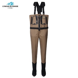 Waders de pêche à la mouche respirants à fermeture éclair de haute qualité avec pied bas Wader confortable et pratique pour les pêcheurs - Product Image 1