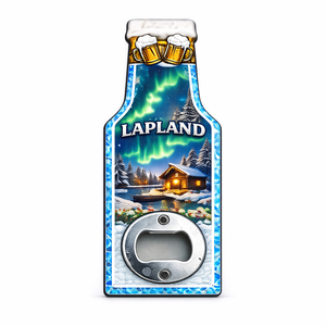 Vente chaude - Ouvre-bouteille aimanté en MDF de la ville de <span class=keywords><strong>Laponie</strong></span>, <span class=keywords><strong>Finlande</strong></span>, pour souvenir ou cadeau - Product Image 1
