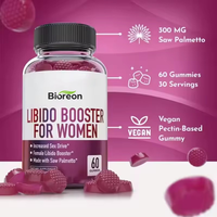 Gomitas para Aumentar la Libido de Marca Privada, Saw Palmetto, Potenciador Natural de la Libido Femenina, Gomitas Herbales, Suplementos Dietéticos para Hombres y Mujeres