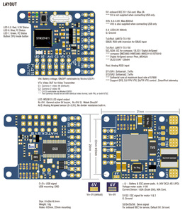 Contrôleur de vol MATEKSYS MATEK F411-WTE BMI270 Baro OSD Dual BEC 132A Current Senor 2-6S INAV pour avion RC à voilure fixe - Product Image 4