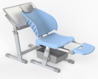 Ensemble bureau et chaise ergonomiques réglables en hauteur pour étudiants, table d'étude pour enfants avec appui-tête et tiroir de rangement, mobilier pour la maison et la salle de classe