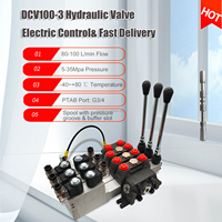 Katup Kontrol Jarak Jauh Nirkabel Elektro Hidraulik DCV100 Distributor Arah Profesional Hidraulik Elektro Industri