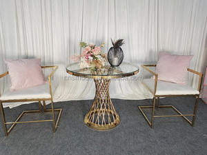 Tables rondes à gâteau en acier inoxydable doré pour événements <span class=keywords><strong>de</strong></span> mariage, modèle 2020, nouvelle vente - Product Image 4