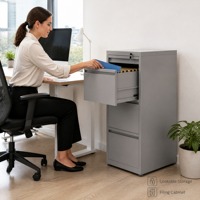 Armoire de classement en acier à 3 tiroirs verrouillable pour bureau