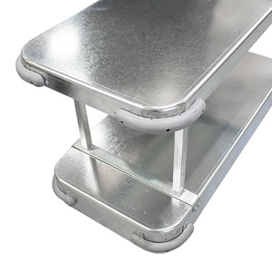 Nouveau chariot en acier à double étagère à plat, capacité de charge lourde, revêtement en poudre à 4 roues pour les commandes de ramassage - Product Image 5