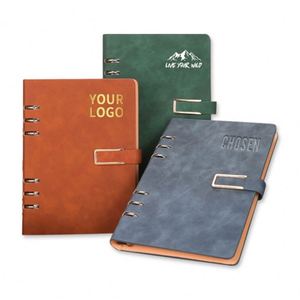Manufacturer <b>A5</b> PU Leather <b>Ring</b> <b>Binder</b> Printed Notebook Custom logo Loose Planner Notebooks With Magnetic Buckle Wholesale - Product Image 6