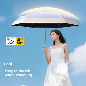 LM-H Ultra léger Triple pli Compact Portable parasol parapluie cristal de glace couleur automatique pongé classique Sunnycan soleil - Product Image 4