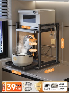Support de rangement multifonctionnel en acier inoxydable pour cuiseur à riz pour armoires de cuisine <span class=keywords><strong>micro</strong></span>-ondes - Product Image 6