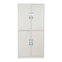 Kabinet Logam 4 pintu Modern untuk ruang tamu kantor kamar tidur rumah sekolah gym penggunaan kantor rumah solusi penyimpanan besi baja