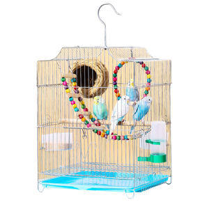 Grande cage à oiseaux pour la reproduction des perroquets avec plateau amovible en fer métallique volière extérieure debout grandes cages à oiseaux - Product Image 5