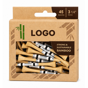 Tees de <span class=keywords><strong>Golf</strong></span> de Bambú con Logotipo Personalizado, <span class=keywords><strong>3</strong></span> 1/4 Pulgadas, Paquete de 45, Tees de <span class=keywords><strong>Golf</strong></span> Impresos Biodegradables y Ecológicos, Venta al Por Mayor OEM - Product Image 1