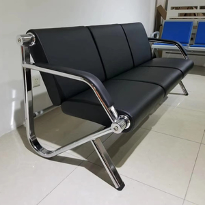 Silla de Espera Pública para Aeropuerto y Hospital, de Acero Laminado en Frío, con Asiento de Cuero, Personalizable, Duradera y de Alta Calidad, en Oferta - Product Image 2