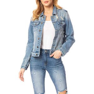 Holesale uality IGH uality OEasasasual shion Lim it versize Denim eneans acket For omen anarandela ROM angladesh - Product Image 4