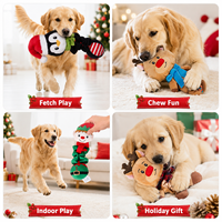 Choix du vendeur en ligne : Jouet en peluche pour chien de Noël avec couineur pour fournitures festives pour animaux de compagnie et jeux à la maison