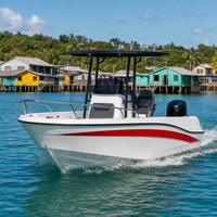 Bateau de plaisance familial Chaser 430 4,3 m certifié CE, console centrale en FRP, 4 places, lac, rivière, côte