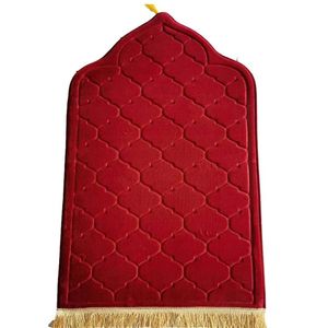 Tappetino da viaggio portatile con bussola Qibla impermeabile in poliestere Muslim Islam culto tappeto per uso domestico e moschea - Product Image 2