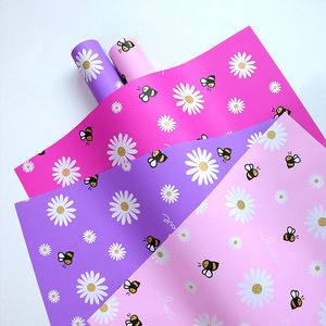Papel de Regalo con Diseño de Abeja y Girasol para Ramos, Envoltura de Regalos para Días Festivos, Suministros de Floristería Impermeables - Product Image 2