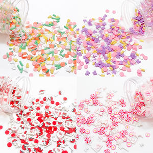 Jeu d'argile <span class=keywords><strong>miniature</strong></span> créatif et assorti de 5mm Accessoires décoratifs pour bricolage Poterie douce Crème d'art des ongles en tranches Colle Crème Colle assortie - Product Image 2